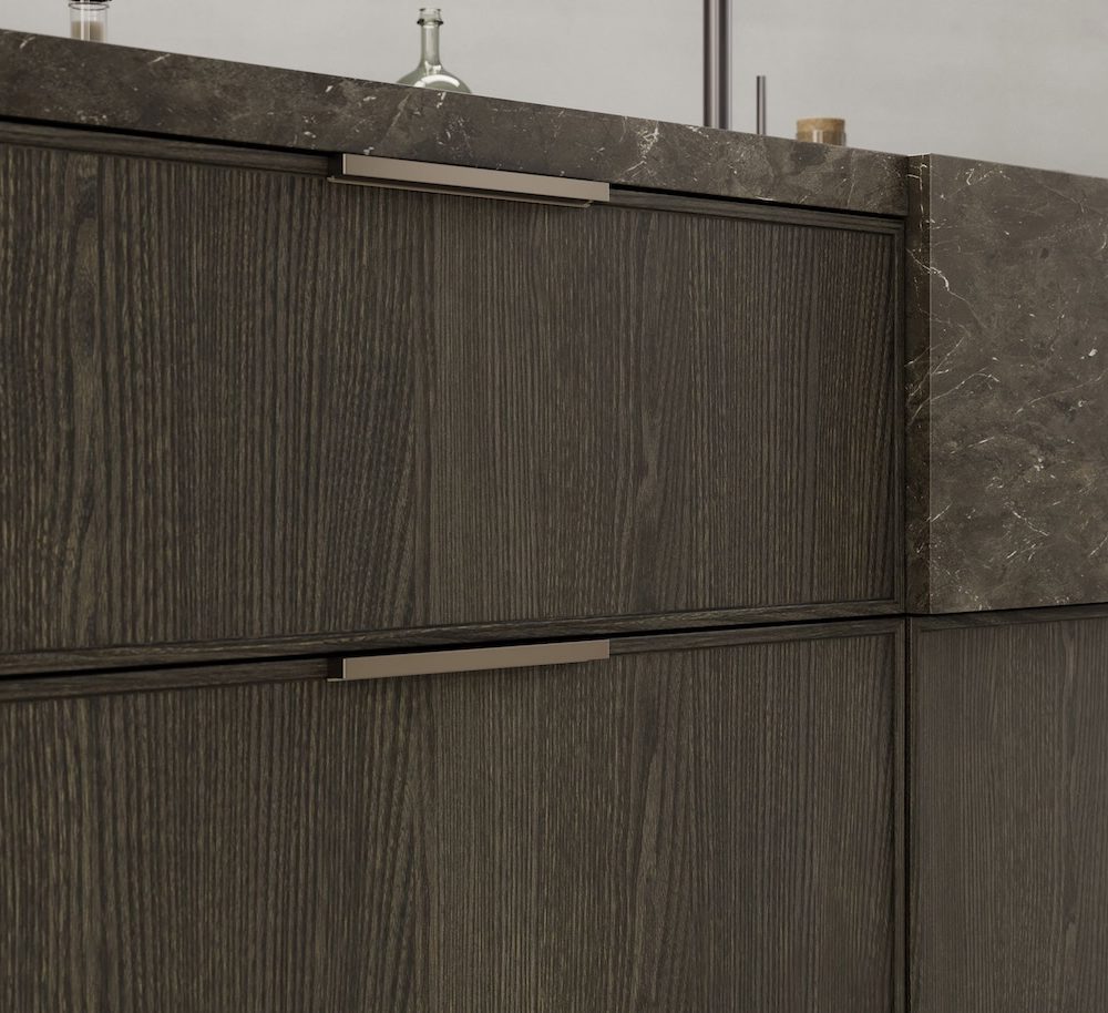 Leicht Wakuu Designkueche Echtholz Metalliclack