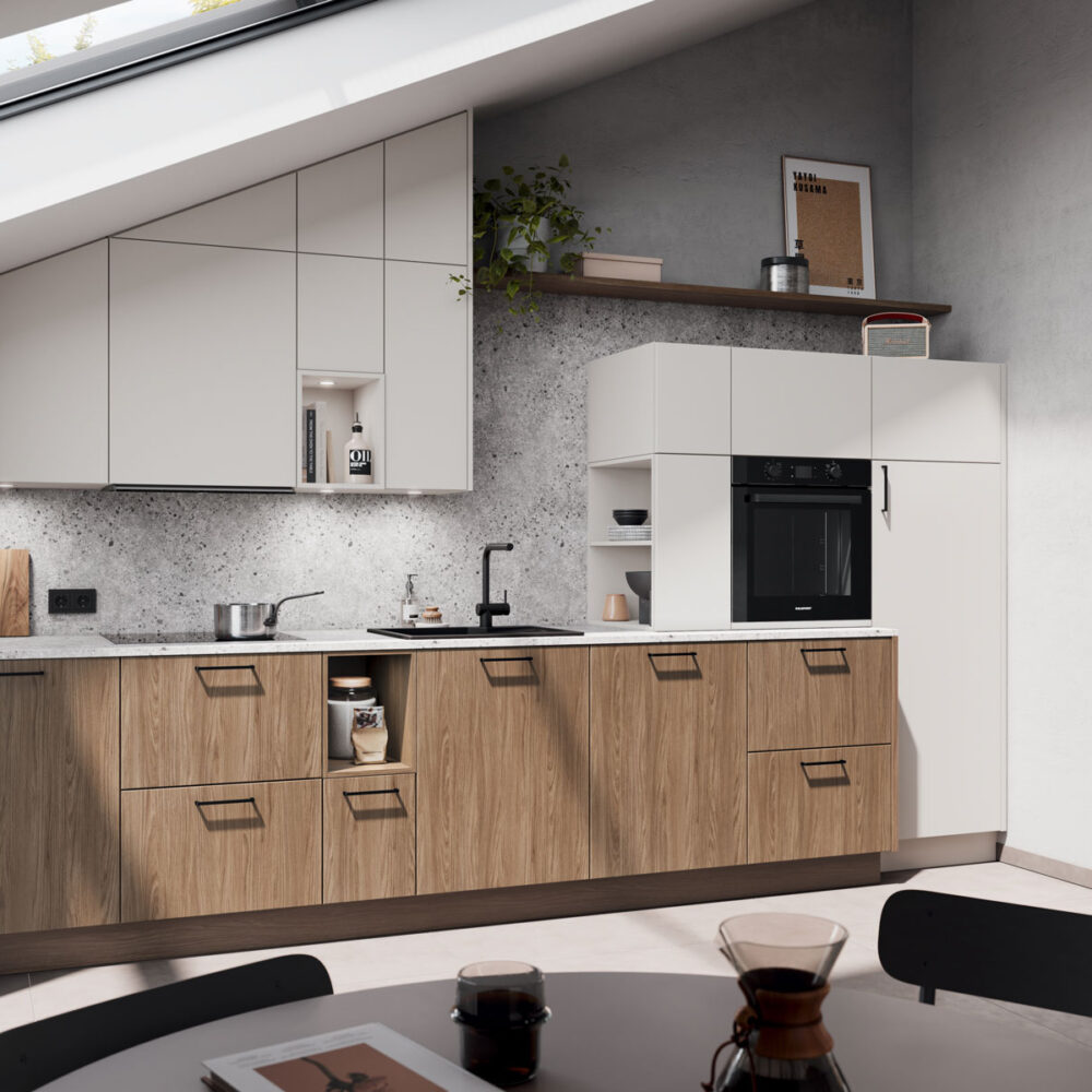 Häcker Toronto moderne Küchenzeile Holz | Nopper Interior